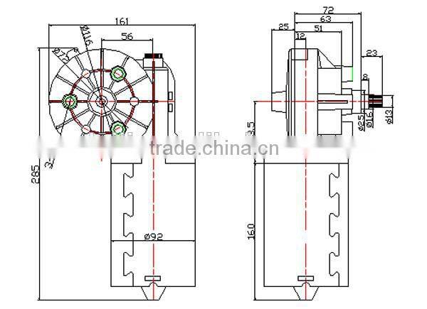 ZD2733 150w bus windshield wiper automobile motor