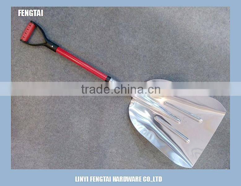 Heavy Duty Fiberglass Handle Aluminium Snow Shovel