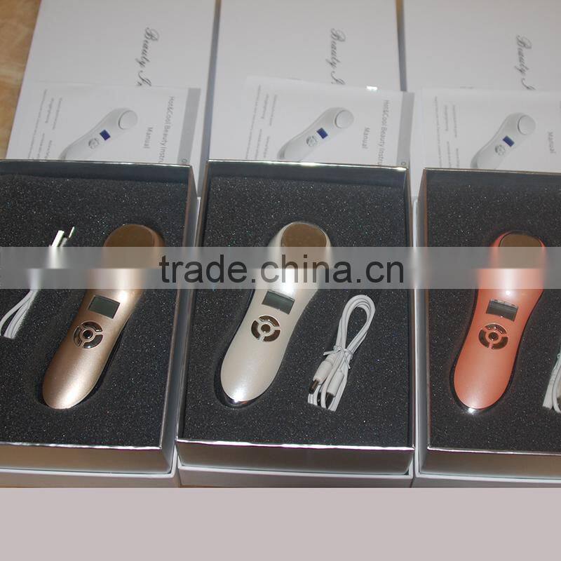 2015 skinyang high quality ultrasonic skin beauty products with cold and hot sonic beauty by portable easy to use