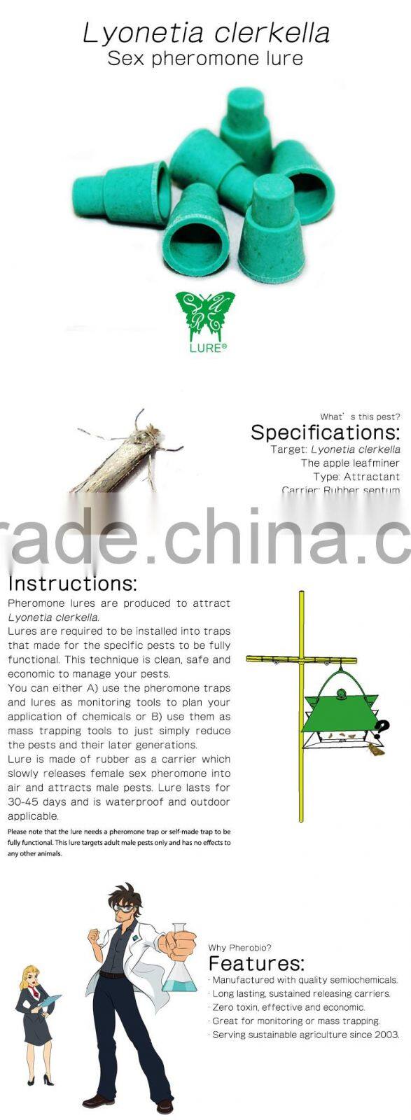 Pheromone Lure for Lyonetia clerkella (Apple Leaf Miner), Pheromone Attractant & Pheromone Trap for Lyonetia clerkella