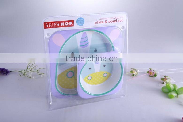 NEW Owl design melamine dinner set for children , bowl and plate set for children