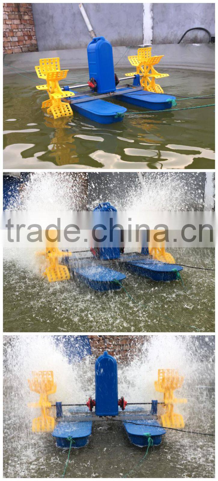 2 impellers 1hp paddle wheel aerator