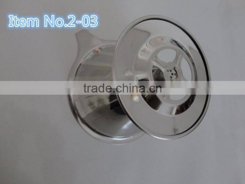 Stainless Steel Cone Coffee Filter maker dripper with stand for 2-4 cups