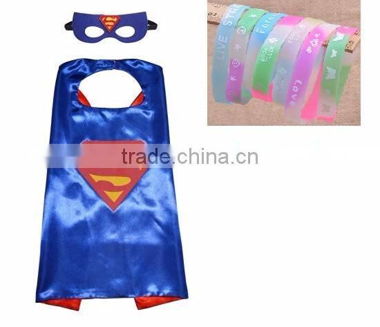 Girls Superhero Dress Up Costumes with Glow Bracelet