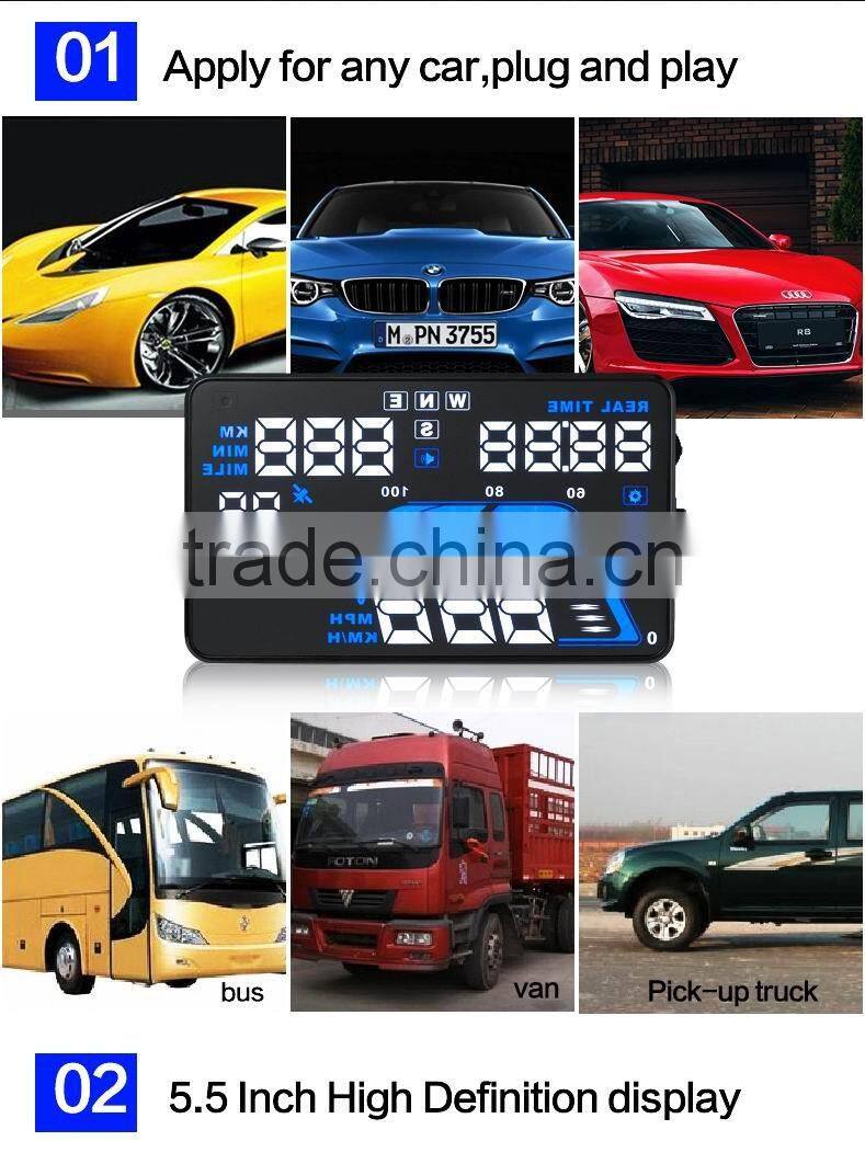 car auto display Q7 multi function monitor system GPS HUD