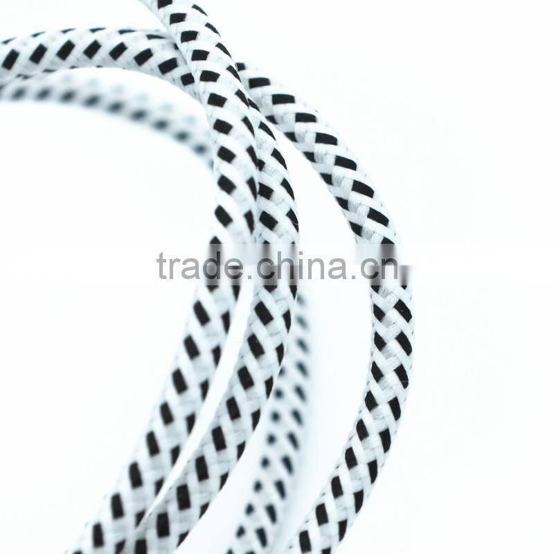 2015 wholesale colorful micro usb cable for Blackberry/HTC/Samsung,2M 6FT fabric nylon braided micro usb cable(white)