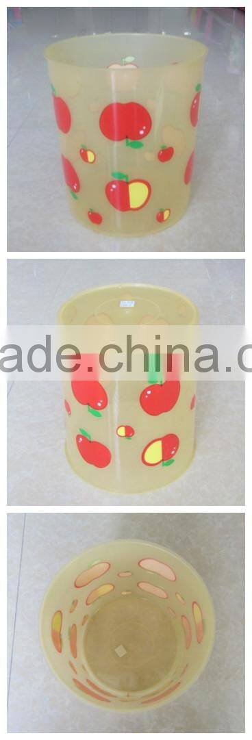 attractive printing household plastic litter bin