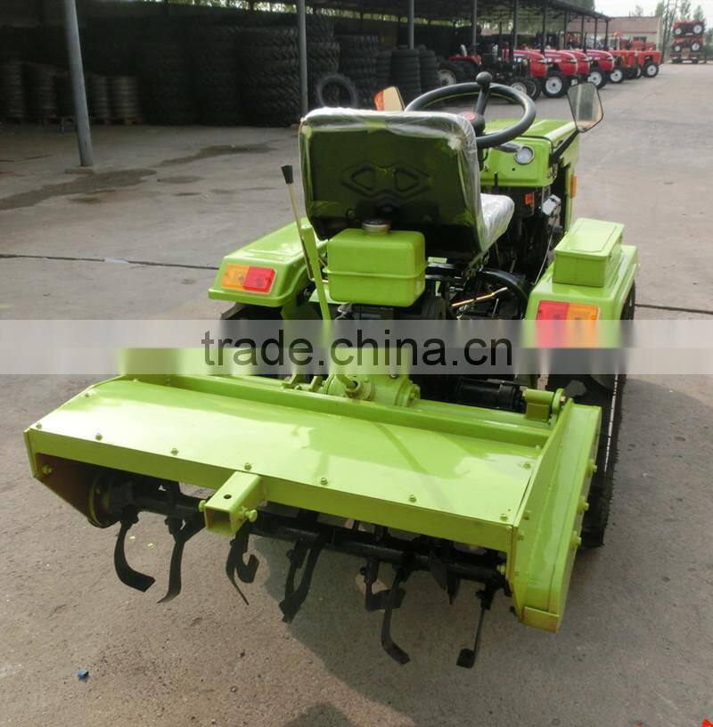 mini 12HP farm tractor, 4X2 wheel drive , with good quality and farm implement