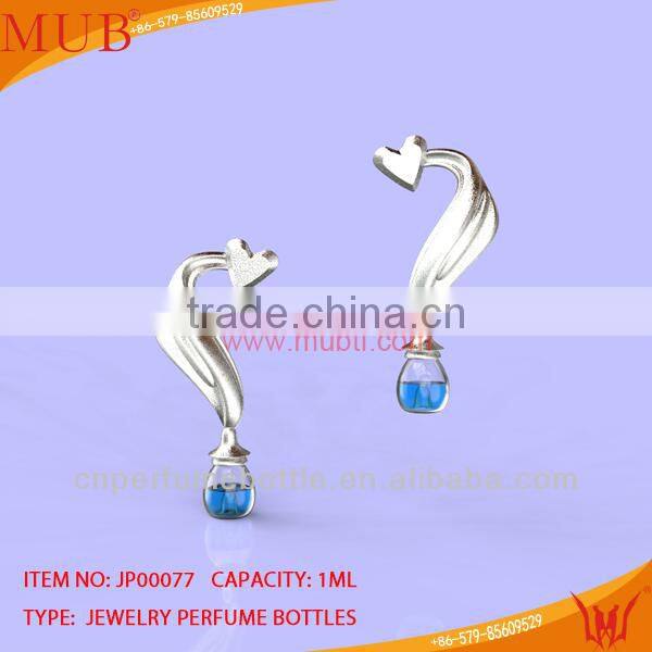 Glass Jewelry Silver Fashion Earring Glass Bottle