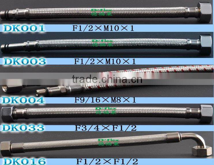 Doflex 2015 new fashion Stainless Steel 304 Flexible Braided Hose 1/2 inch x M10x1