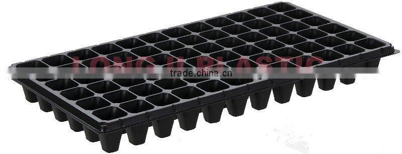 T72 black ps plug tray for seed planting 0.5MM