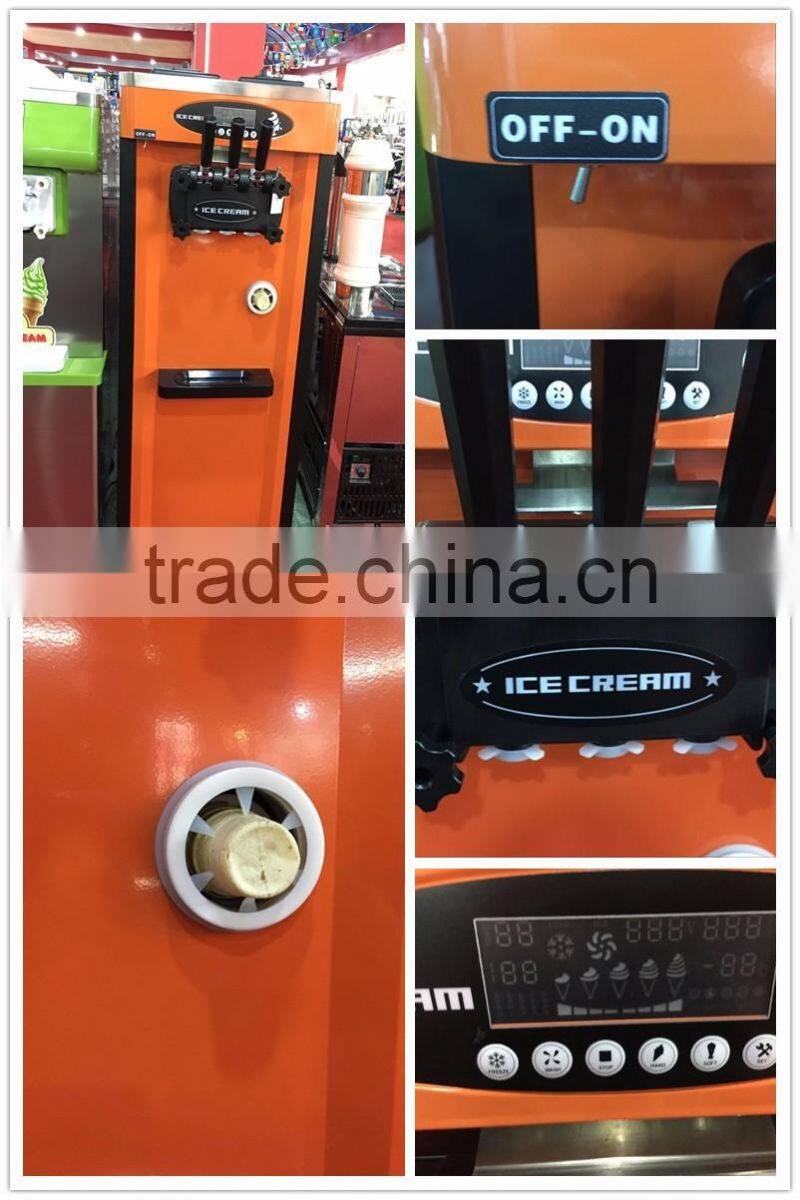 Free standing 3 flavor ice cream machine, soft ice cream machine(ZQR-25CA)