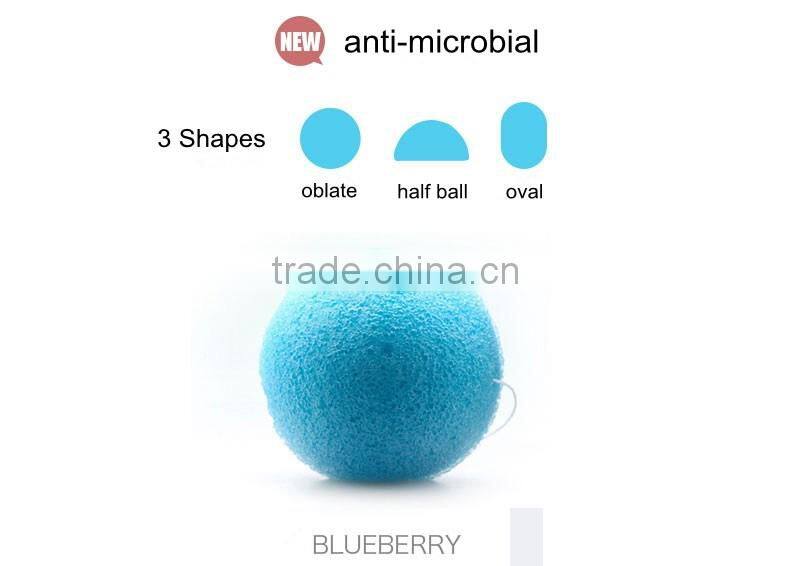 2016 Wholesale 100% natural organic facial and shower Japan konjac sponge for baby