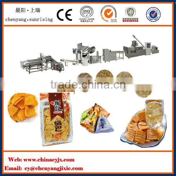 high automatic single screw extruder fried snack food production line,0086-15562508596