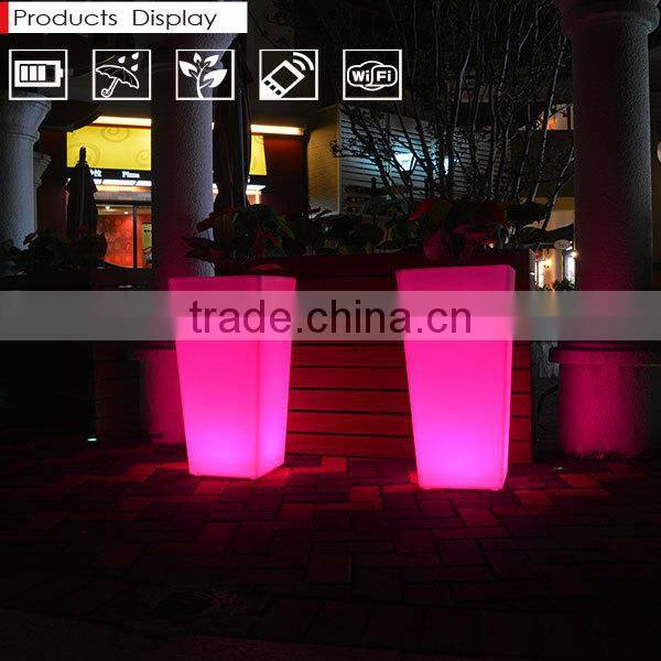 BSCI approval LED Flower pot for garden decorator party decoration/home interior decorator