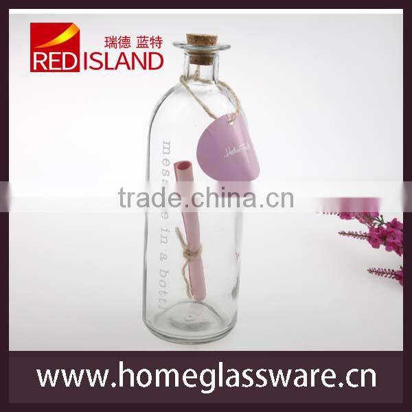 Wholesale glass message bottle with cork/ Wishing Bottles