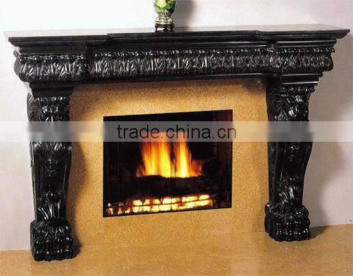 High Quality Shan'xi Black Granite Fireplace Surround