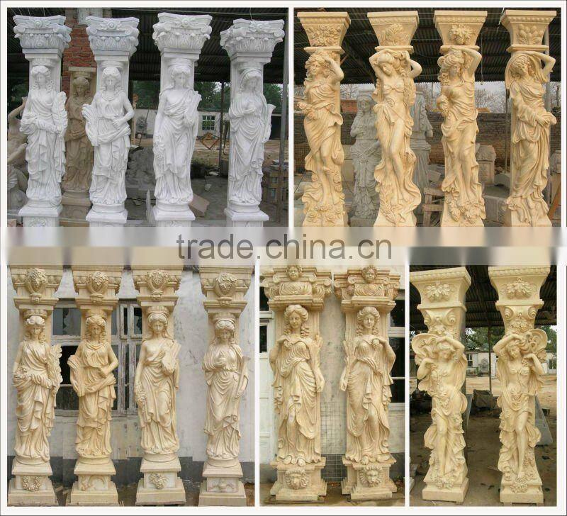 Garden Marble Statue Pillar Design