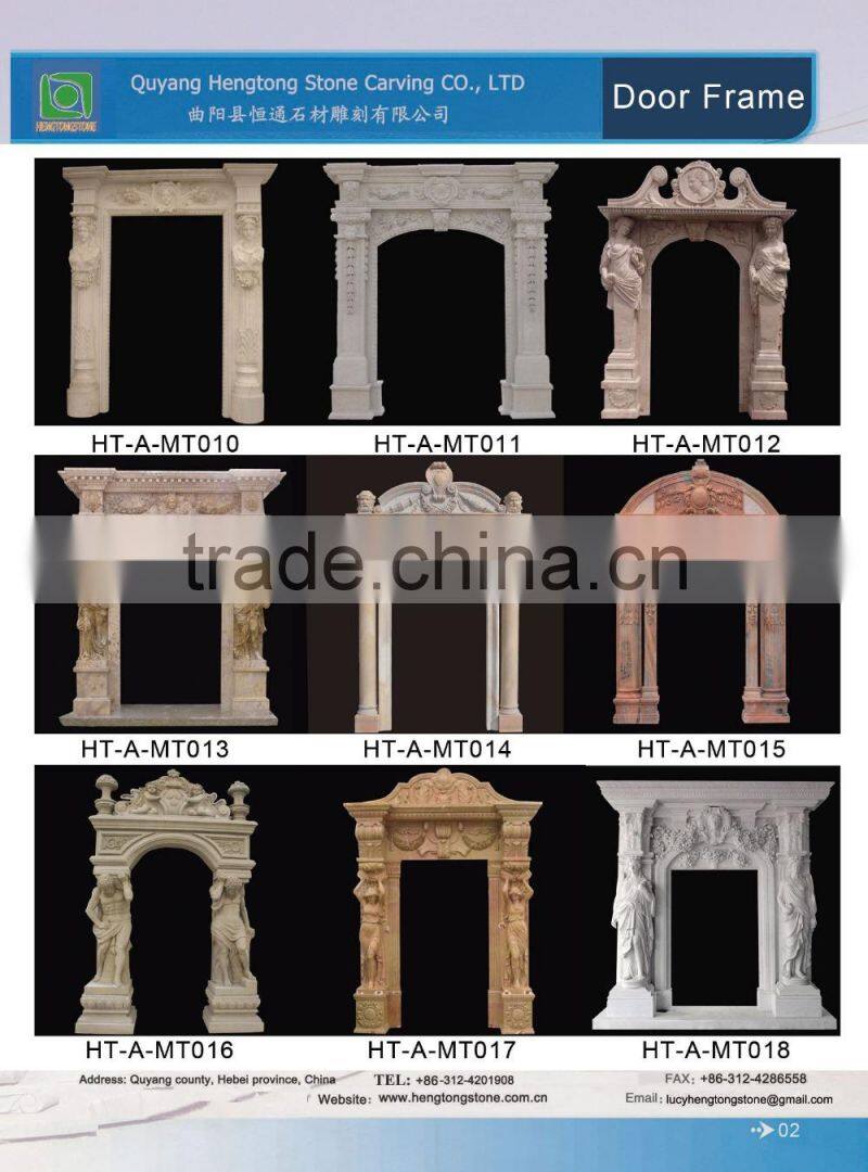 Big White Marble Door Frame With Angel Design