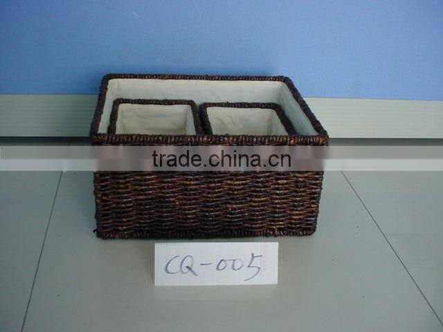 black water hyacinth basket seagrass baeket sea grass basket