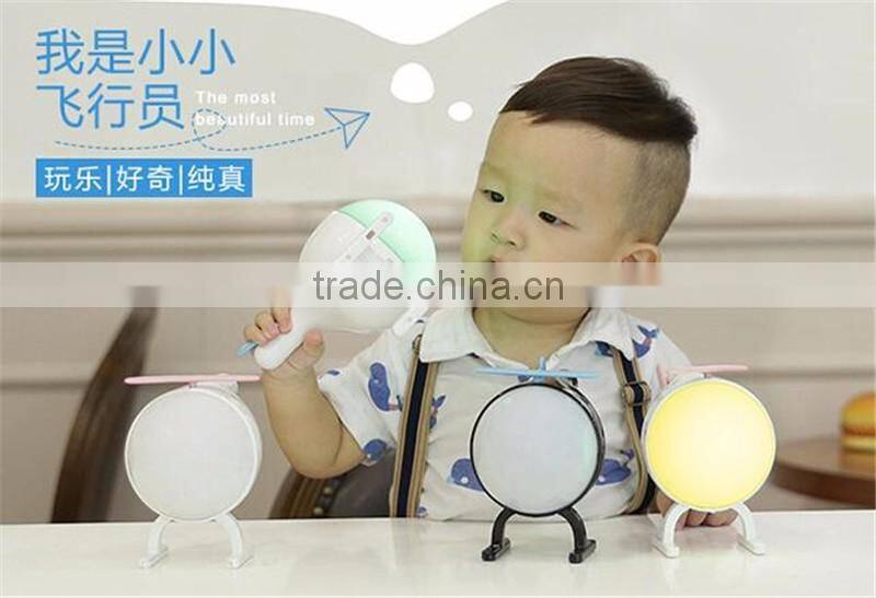 Night light aircraft Creative lamp for children to sleep The bedside night light helicopter LED charging Nightlight