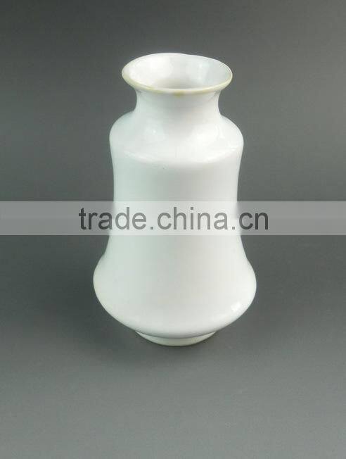 white mini stoneware vase