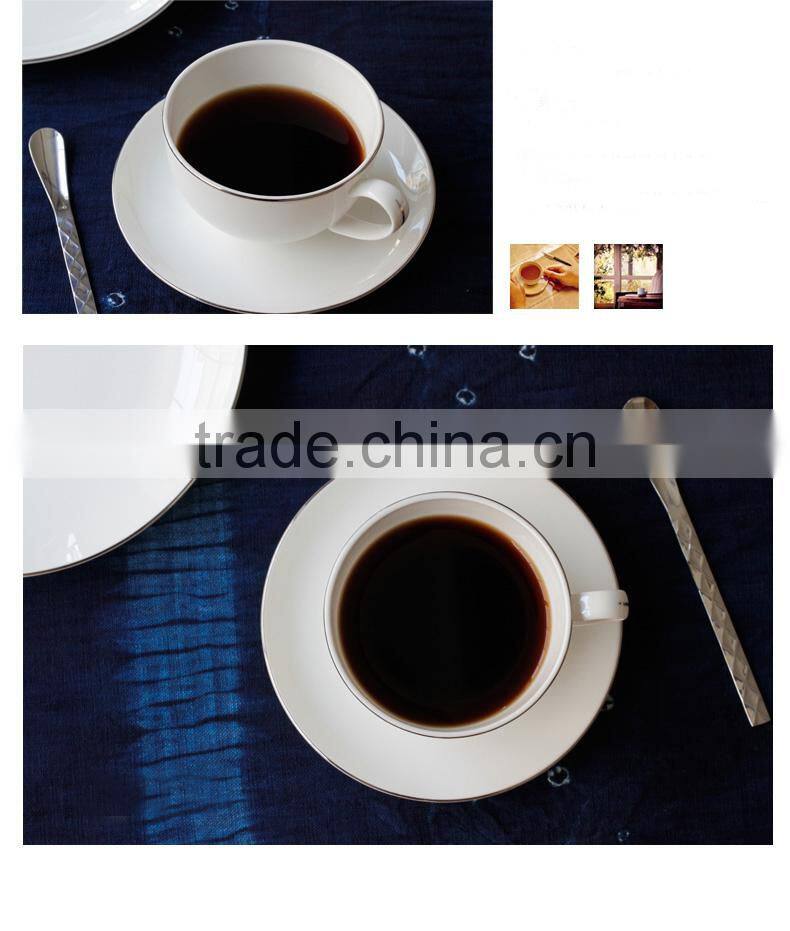 Haonai new style high quality new bone china small coffee cup and saucer set