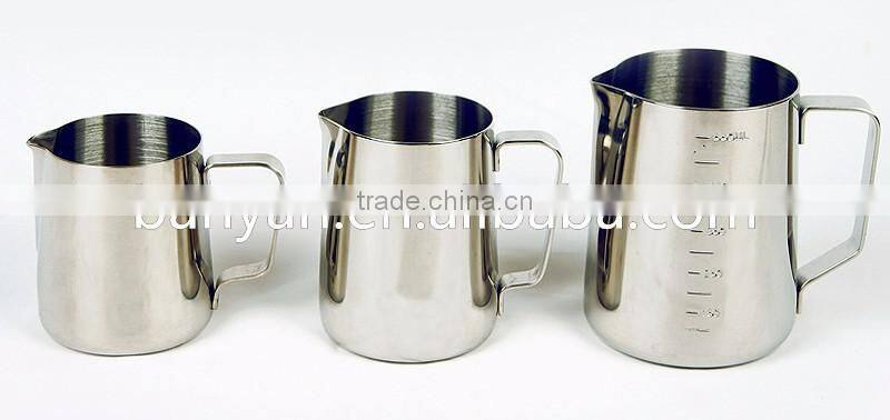 Stainless Steel Milk Pour Pot Cup Mug Frothing Pitcher with Measurements