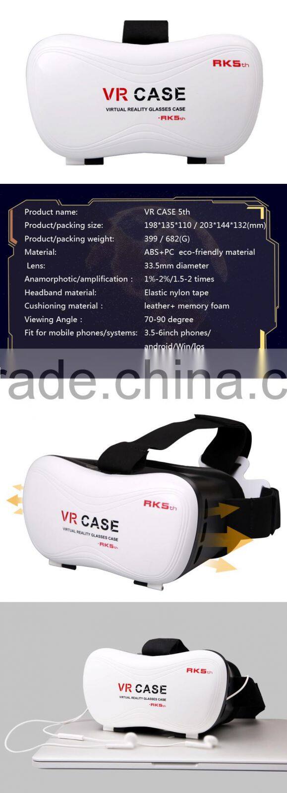 new invention 2016 vr case virtual 3d glasses
