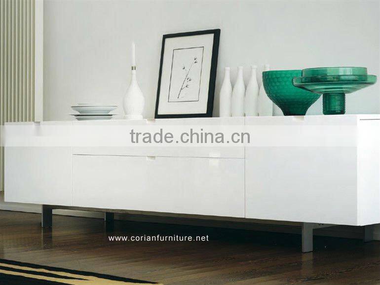 Stylish solid wood corian shelved living room bedside cabinets