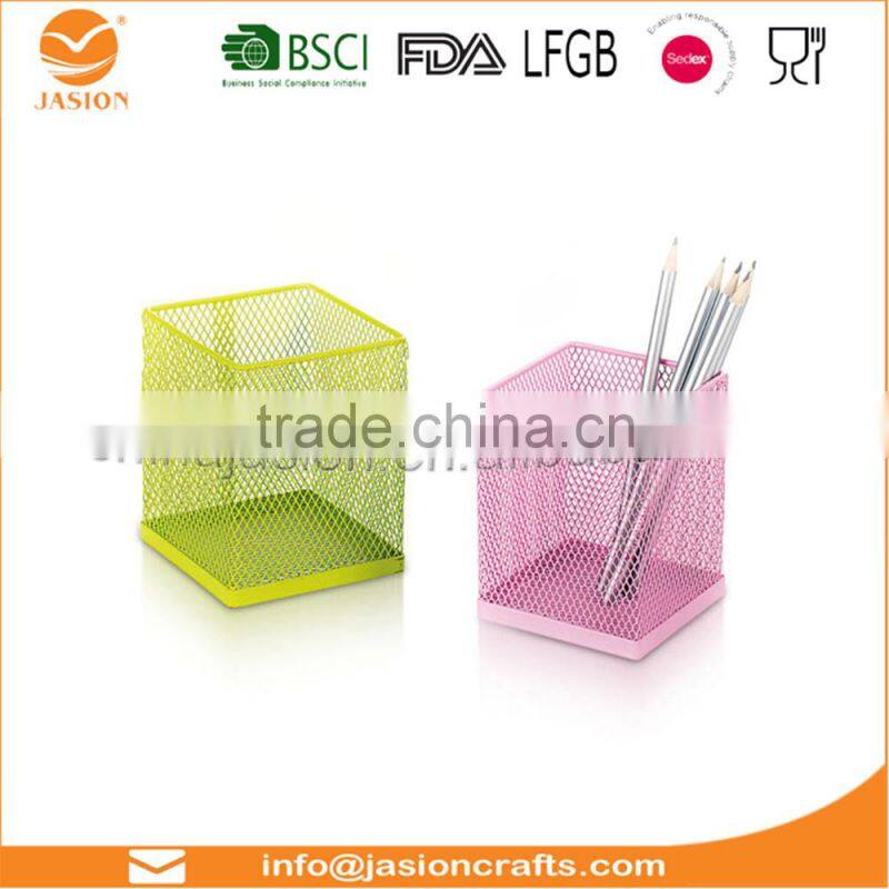 Metal powder coating Wire deedbox Stationery-box set pen holder