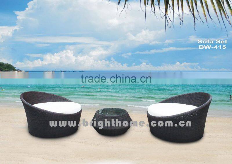Leisure sofa Bubble Weaving BW-415 PE rattan wicker outdoor sofa