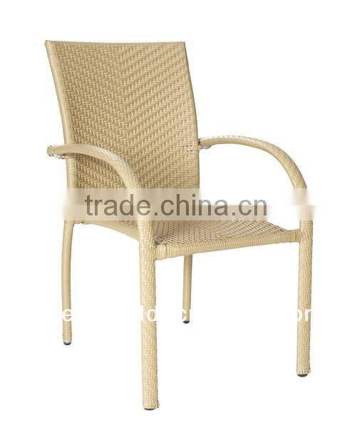 aluminum frame rattan coffee set with round table