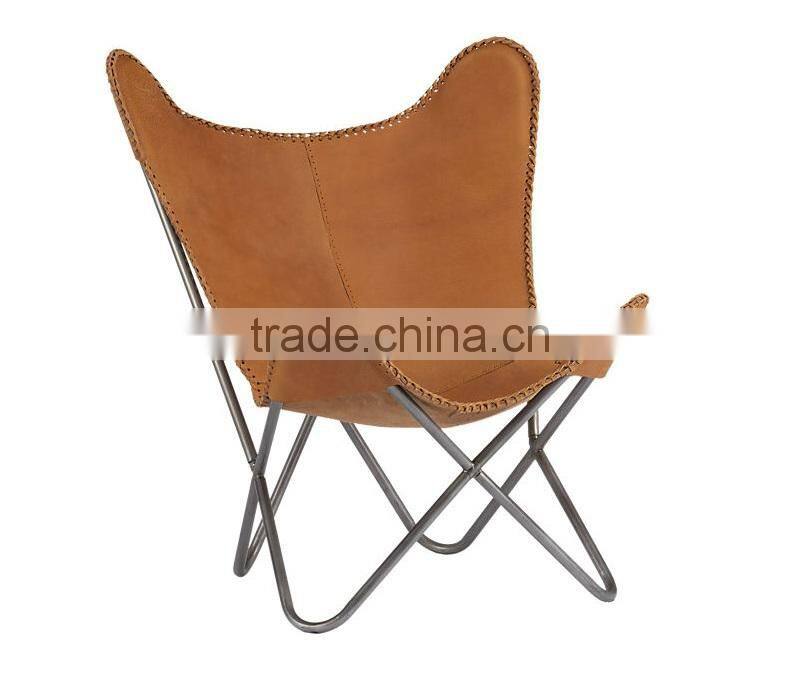Metal chair hot sale butterfly stainless steel polishing finished chair frames