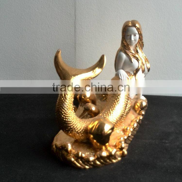 Polyresin beautiful girl figure decoration