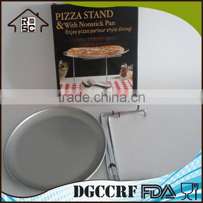 Non-stick Pizza Pan & Serving Stand Set