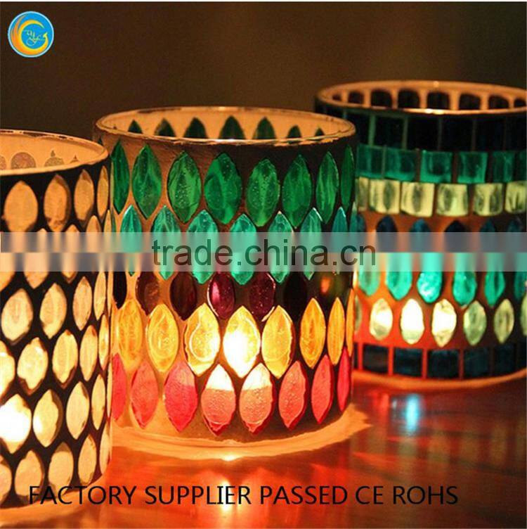 Glass mosaic candlestick