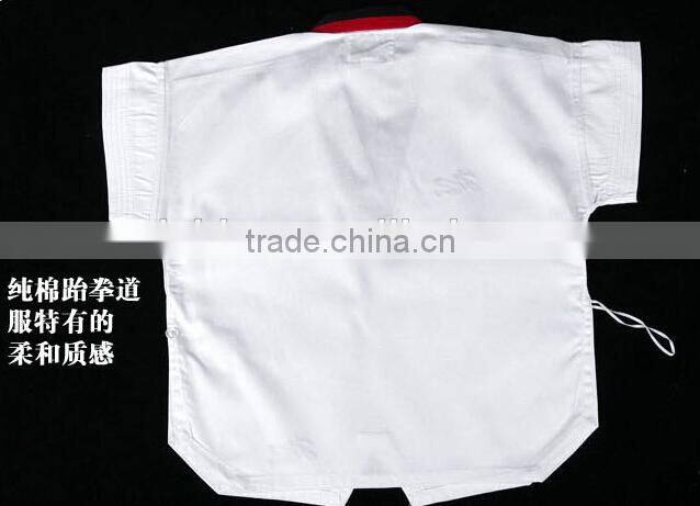 Factory best quality taekwondo With Printed Back WTF Taekwondo Dobok/Suit/Uniform