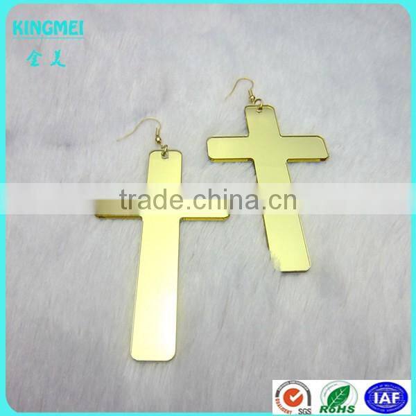 Modern fashion laser cutting mirror and shining acrylic earring for stage and party