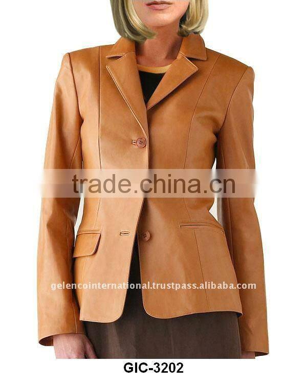 Leather blazer