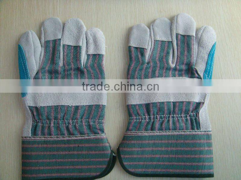 Red cow split Work glove