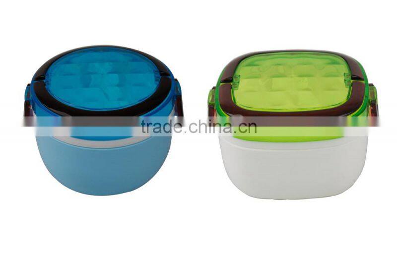 Round Shape Home Using OEM Plastic Lunch Box With Lock