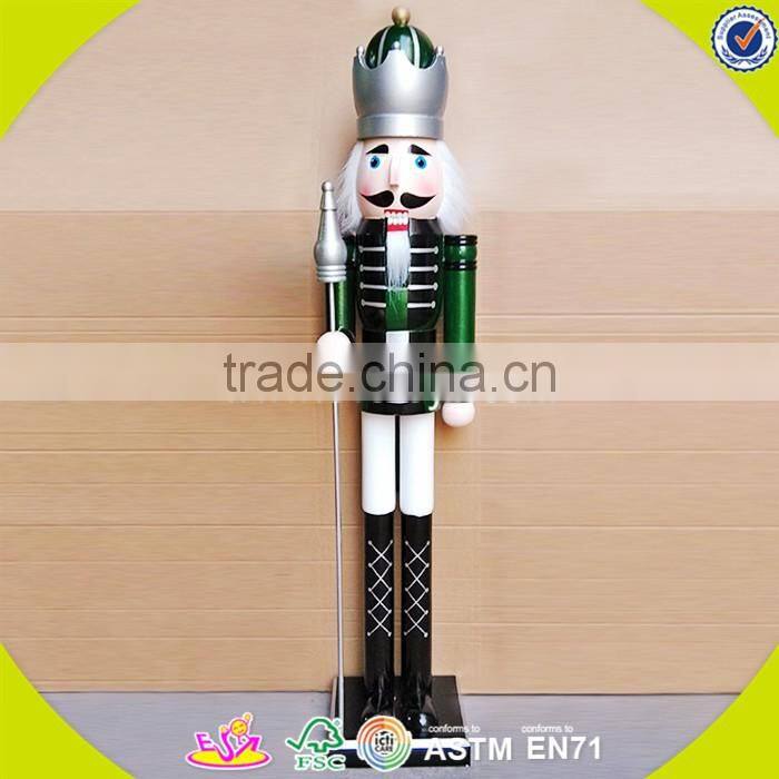 Wholesale fancy toddler wooden king nutcracker, stylish household wooden king nutcracker,best gift nutcracker W02A015