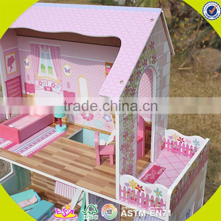 wholesale kids wooden dollhouse miniatures fashion baby wooden dollhouse miniatures hot wooden dollhouse miniatures W06A044
