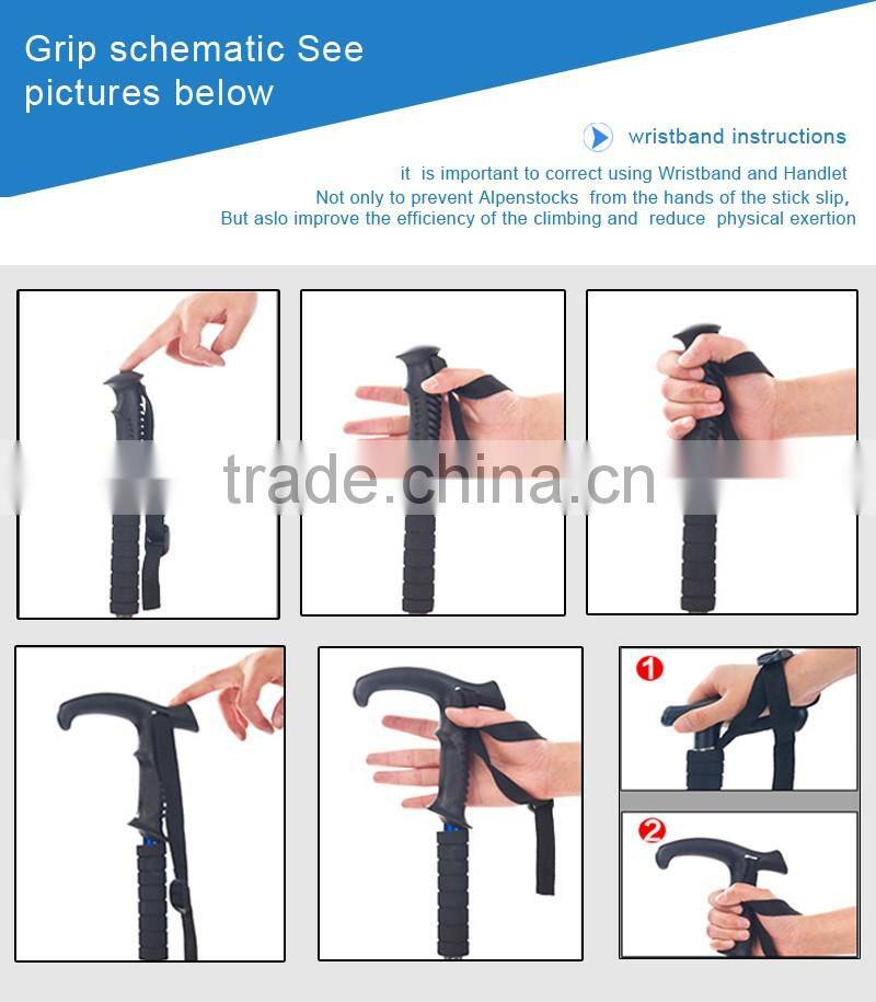 Top Quality Flexible Alpenstock hiking poles