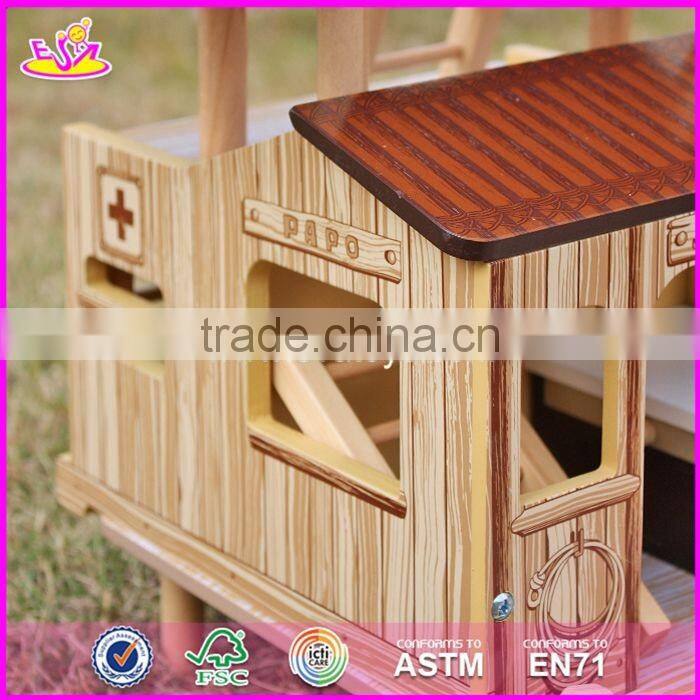 2017 New products indoor children toys wooden treehouse dollhouse W03B059