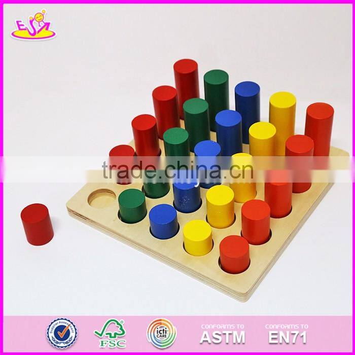 2017 New design preschool blocks wooden montessori infant toys W12F012