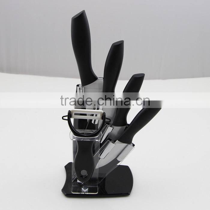 Black Handle Ceramic Kitchen Knives Set