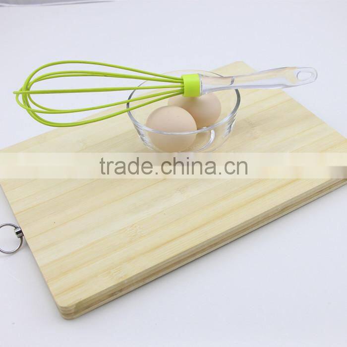 Soft Acrylic Handle Light Green Silicone Egg Whisk