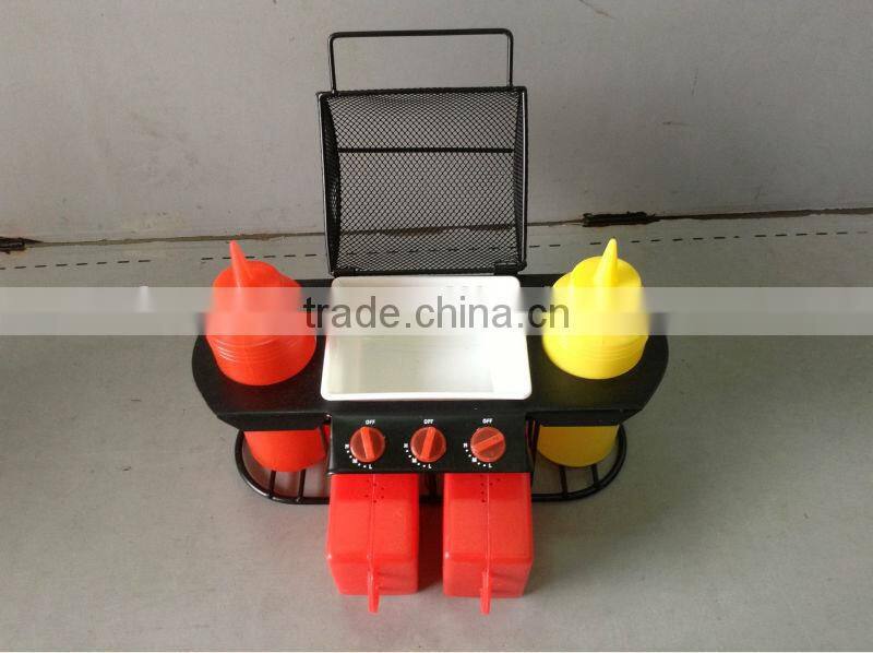 6pcs grill chicken plastic BBQ condiment set